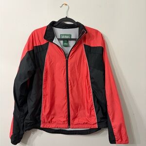 L.L. Bean Red and Black Windbreaker
